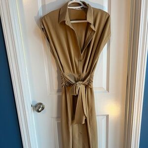 Zara tan midi dress